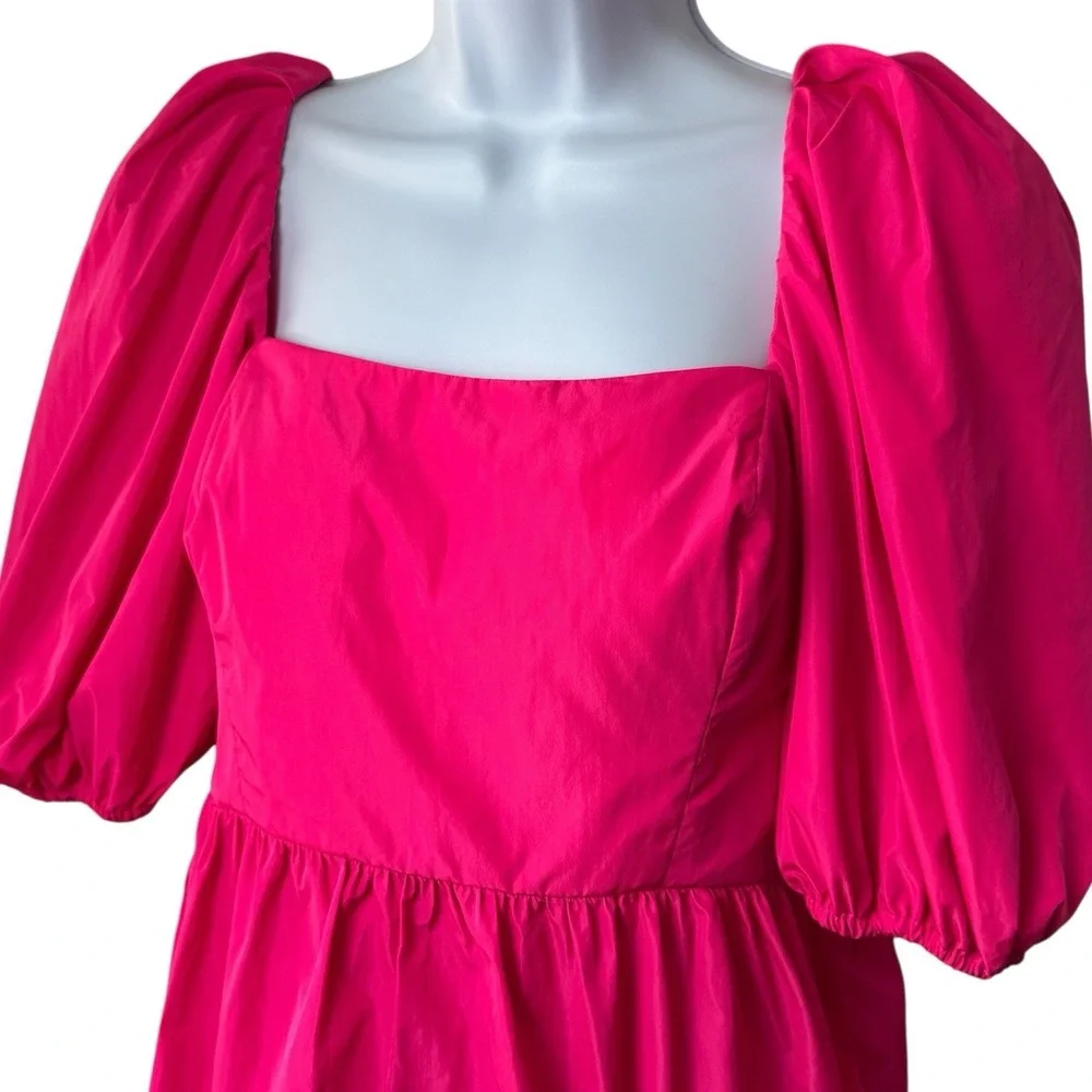 NEW Lilly Pulitzer Tiana Square Neck Puff-Sleeve Pink Grenadine Smocked Blouse 6
